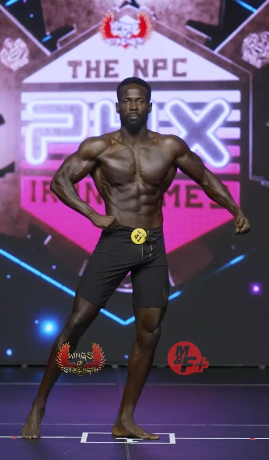 Vegan athlete training with focus